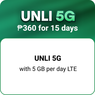 UNLI 5G w/ 5 GB/day 360